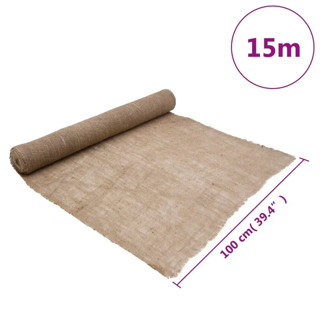 Jute Roll 1x15m Natural Burlap Runner Weddings Events Home Decor Crafts Table