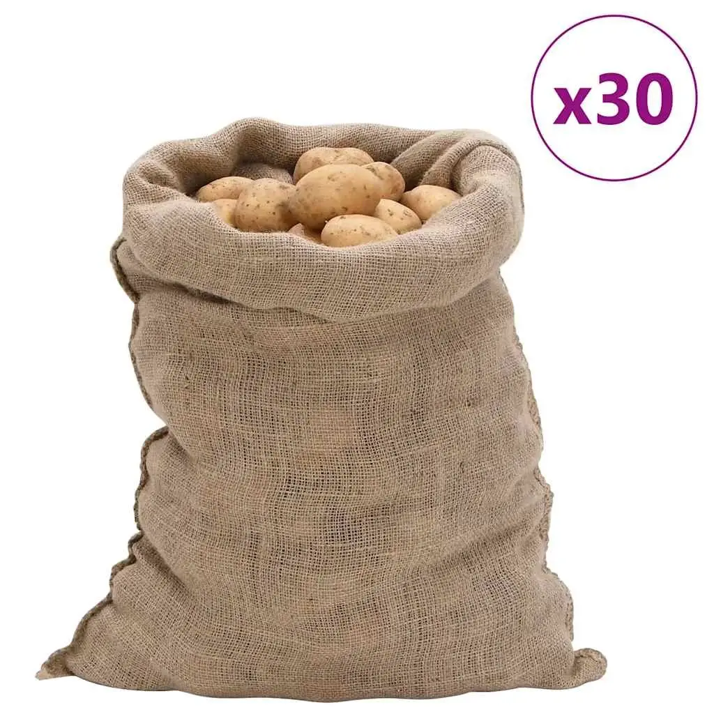 Jute Sacks Natural Burlap 60x105 cm Brown 30 Pieces