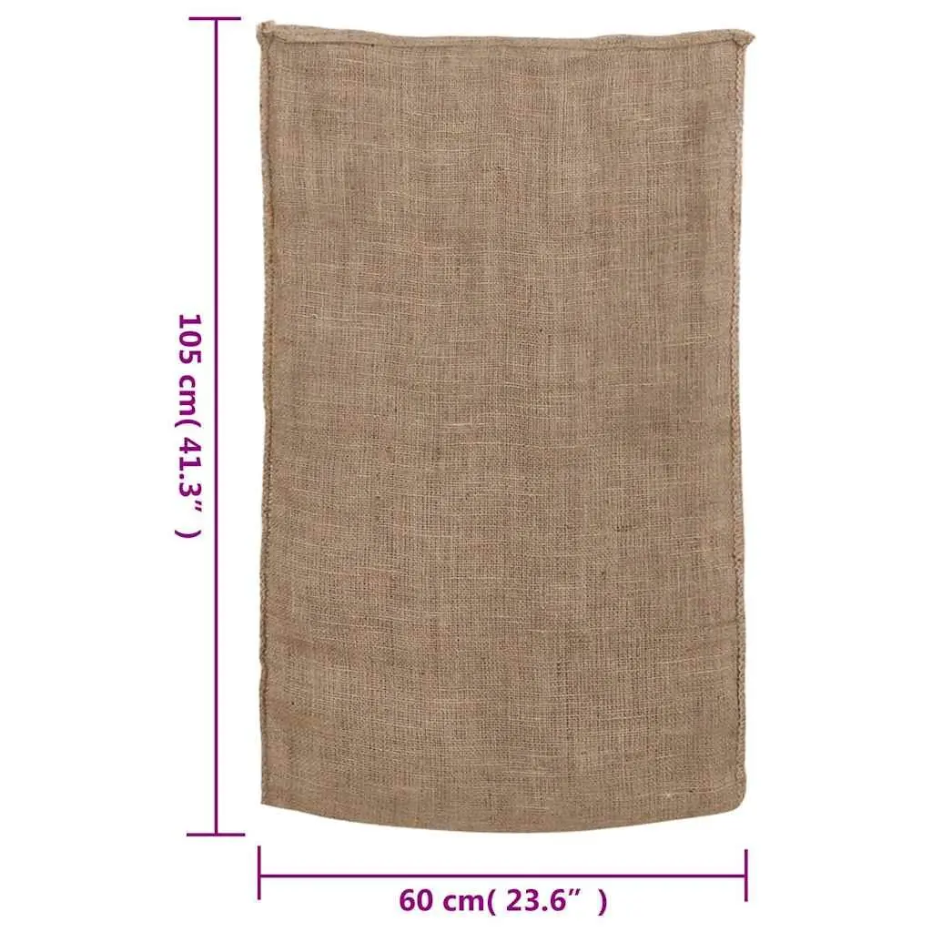 Jute Sacks Natural Burlap 60x105 cm Brown 30 Pieces