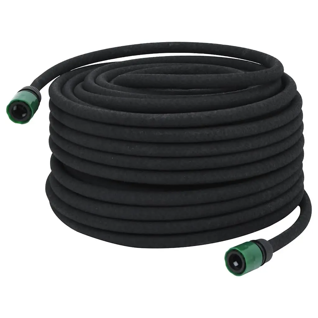Soaker Hose Rubber 50m Black Flexible Garden Watering Drip Irrigation