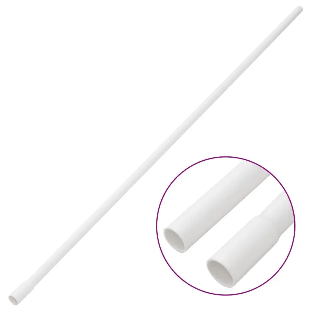 Cable Trunking PVC 30m Ø16mm White Wire Cover Channel Clips