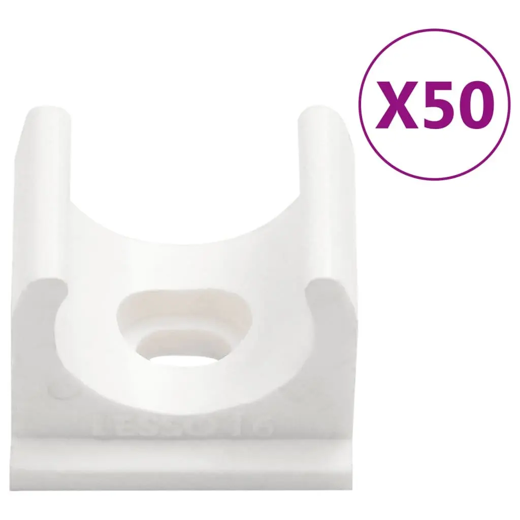 Cable Trunking PVC 30m Ø16mm White Wire Cover Channel Clips
