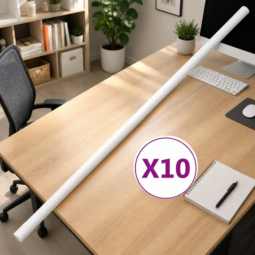 Cable Trunking PVC Ø20mm 10m White Cord Cover Organizer Channel Management