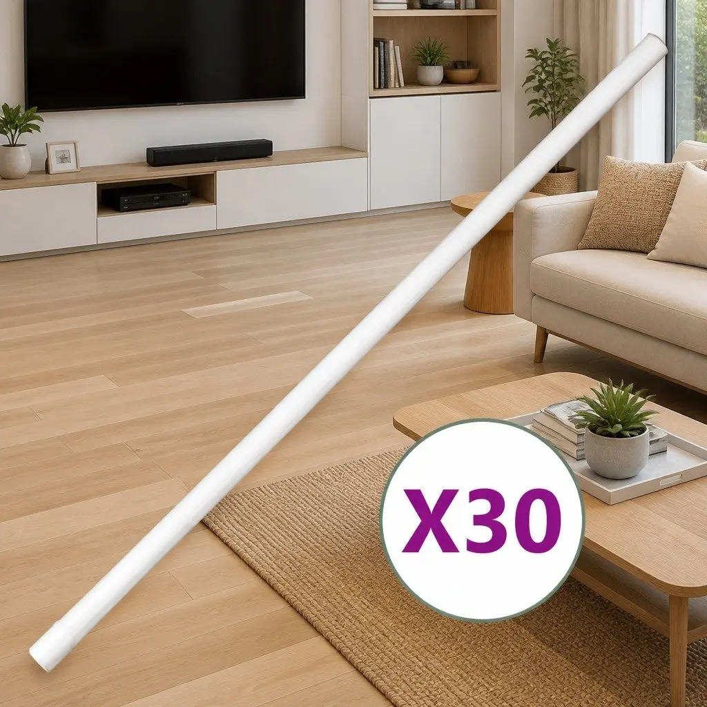 Cable Trunking PVC Ø25mm 30m White Wire Concealer Organiser Management Cover