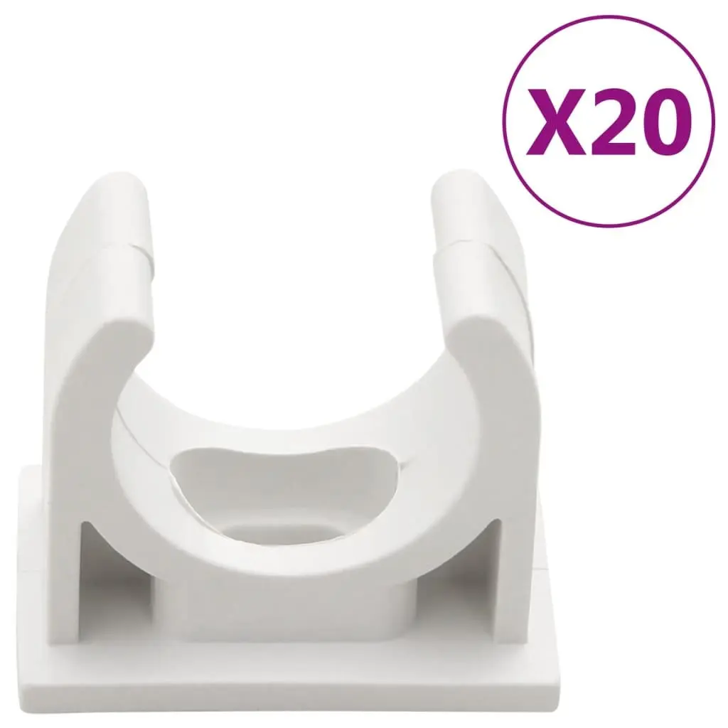 Cable Trunking PVC 25mm White 10m Wire Cover Clips