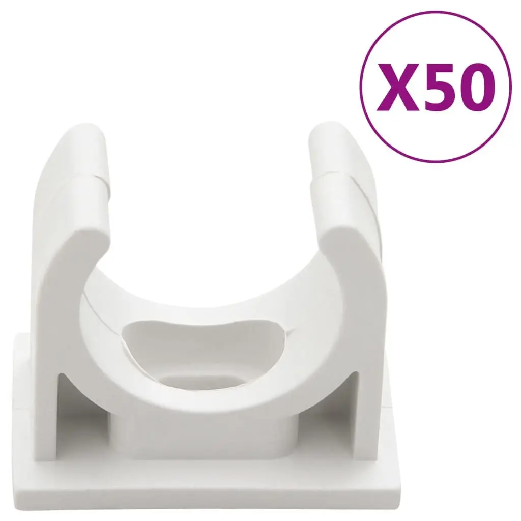 Cable Trunking PVC 25mm White 30m Cord Cover Clips