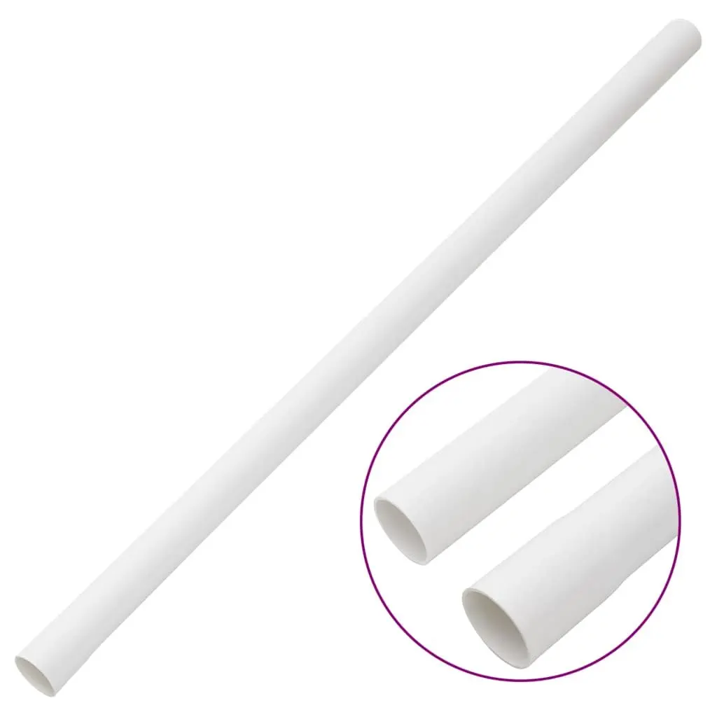 Cable Trunking PVC Ø30mm 10m White Cord Cover Concealer Management