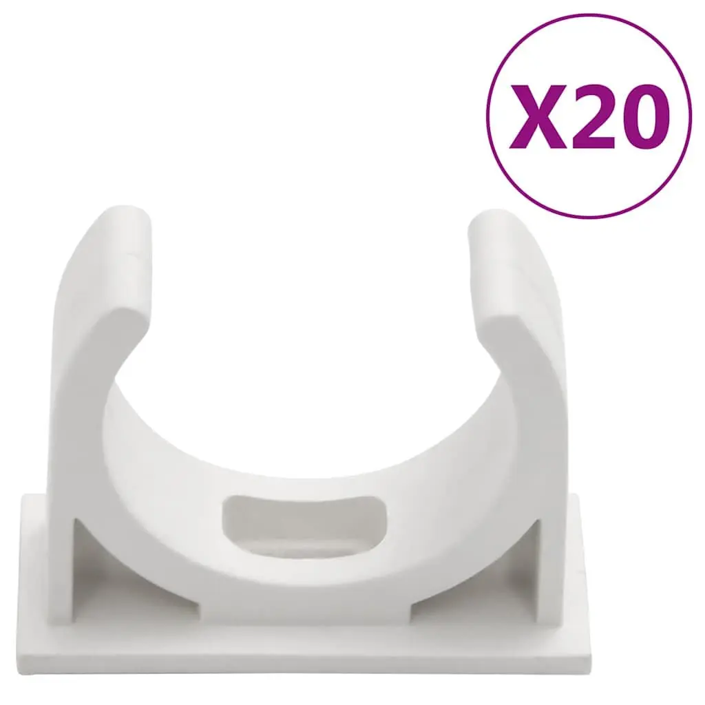 PVC Cable Trunking 30mm White 10m for Wall and Floor with Clips for Organizing Cords