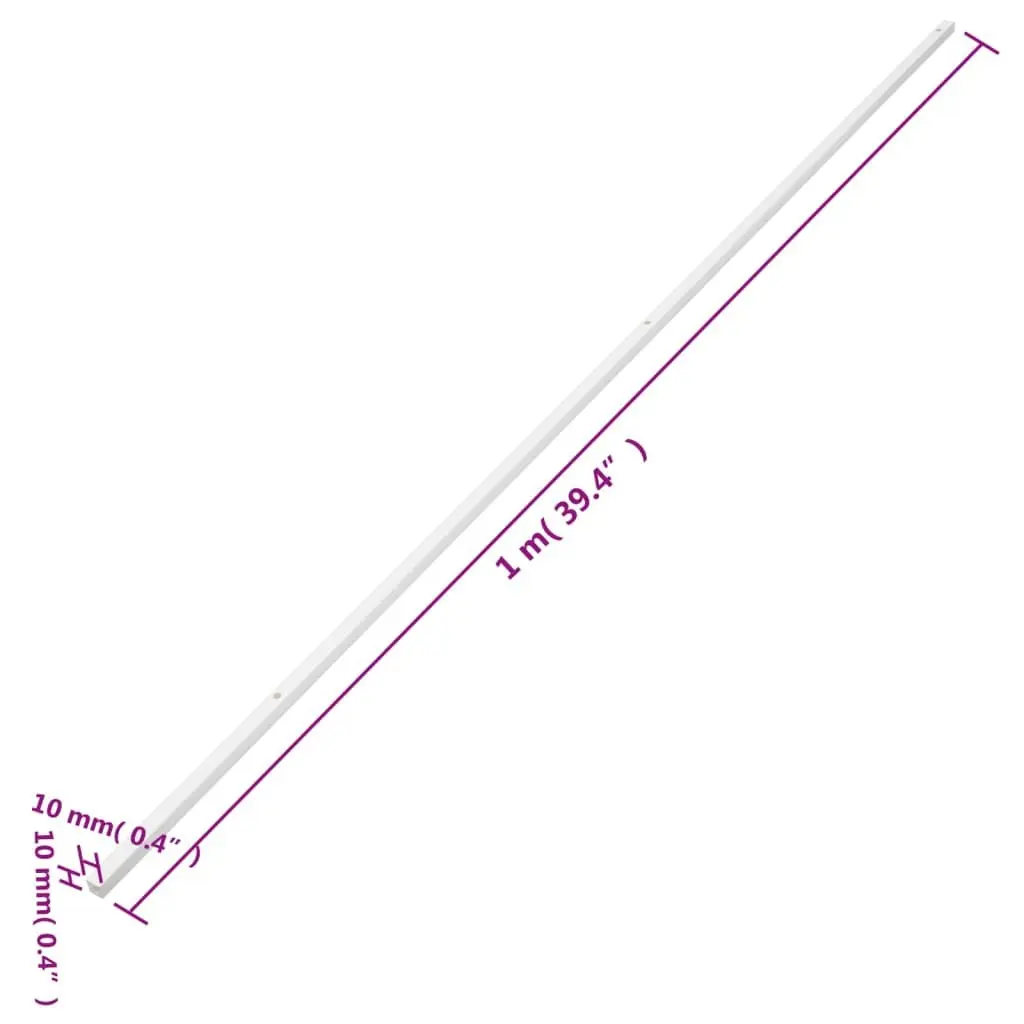 Cable Trunking PVC White 10m 10x10mm Wire Management Channels
