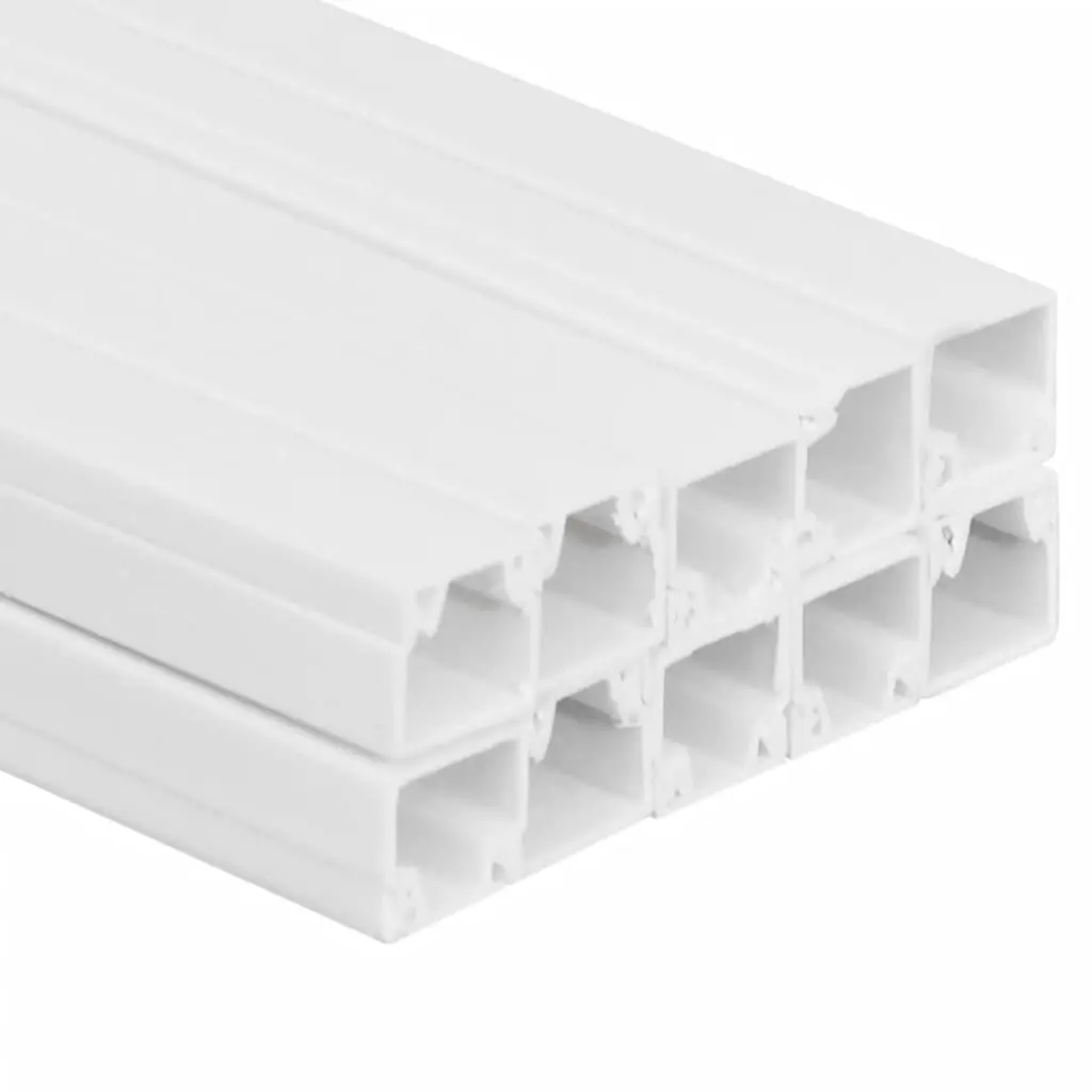 Cable Management Trunking PVC 30mm x 15mm White 10m Concealment System for Organising Cables