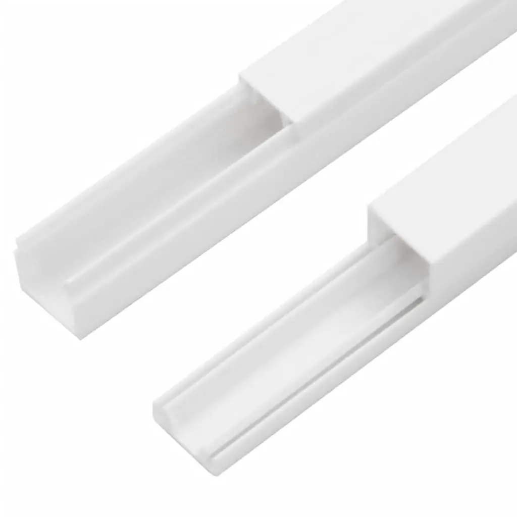 Cable Management Trunking PVC 30mm x 15mm White 10m Concealment System for Organising Cables