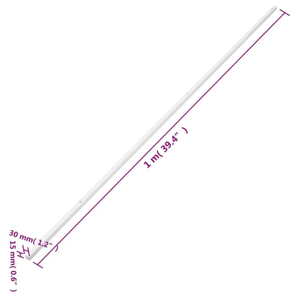 Cable Management Trunking PVC 30mm x 15mm White 10m Concealment System for Organising Cables