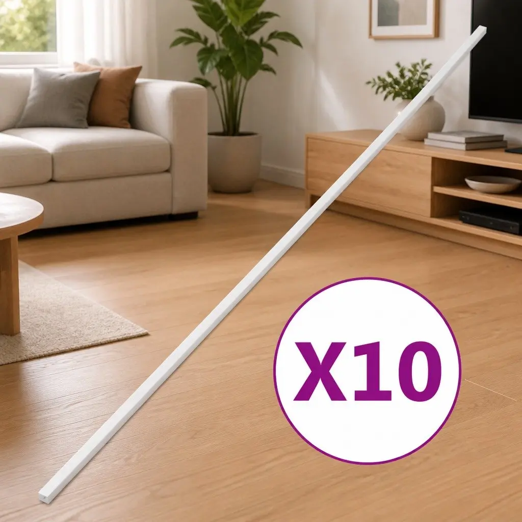 Cable Trunking PVC 25x16mm 10m White Cord Cover Organiser Wall Floor Mounting