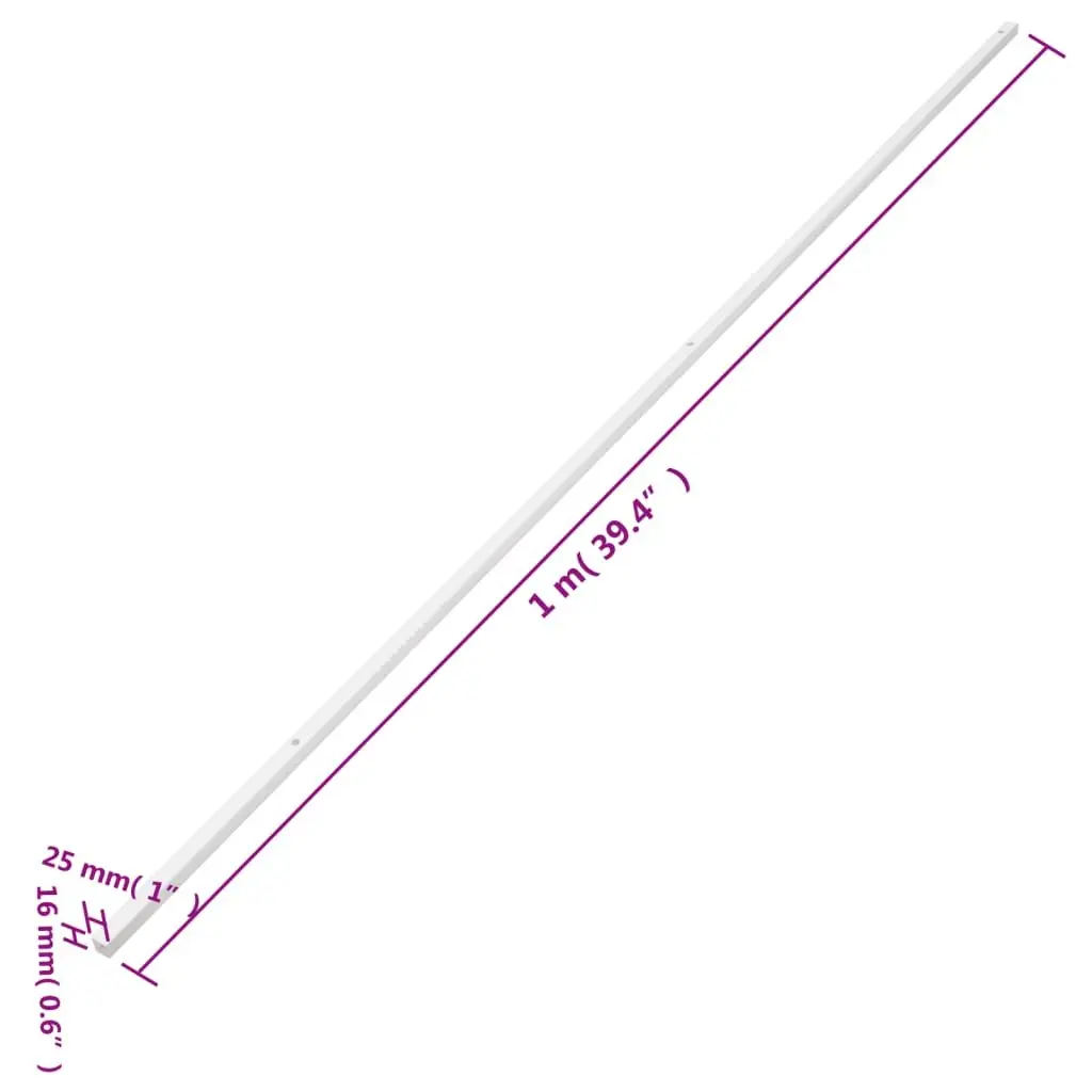 Cable Trunking PVC 25x16mm 10m White Cord Cover Organiser Wall Floor Mounting
