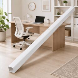 Versatile 10m White PVC Cable Trunking for Your Home