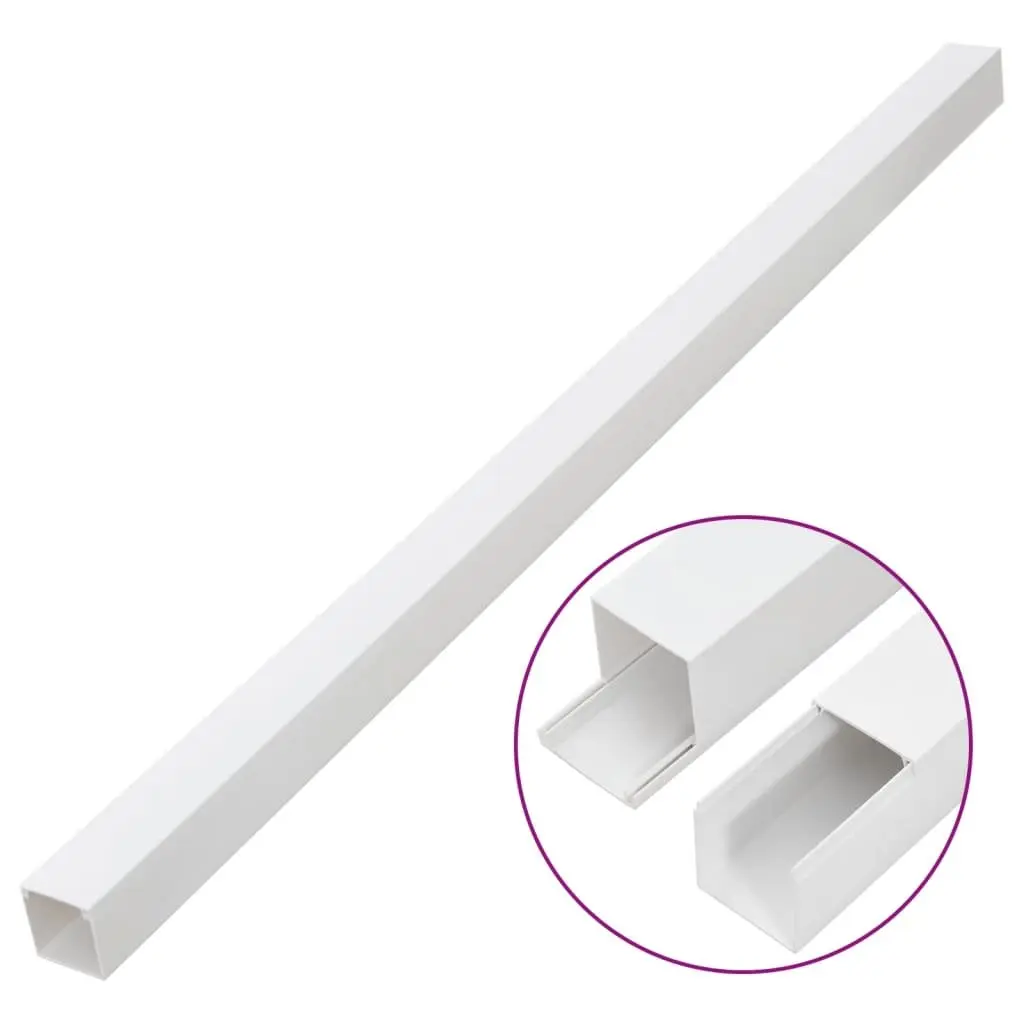 Cable Trunking PVC White 60x40mm 10m Organizer Management System