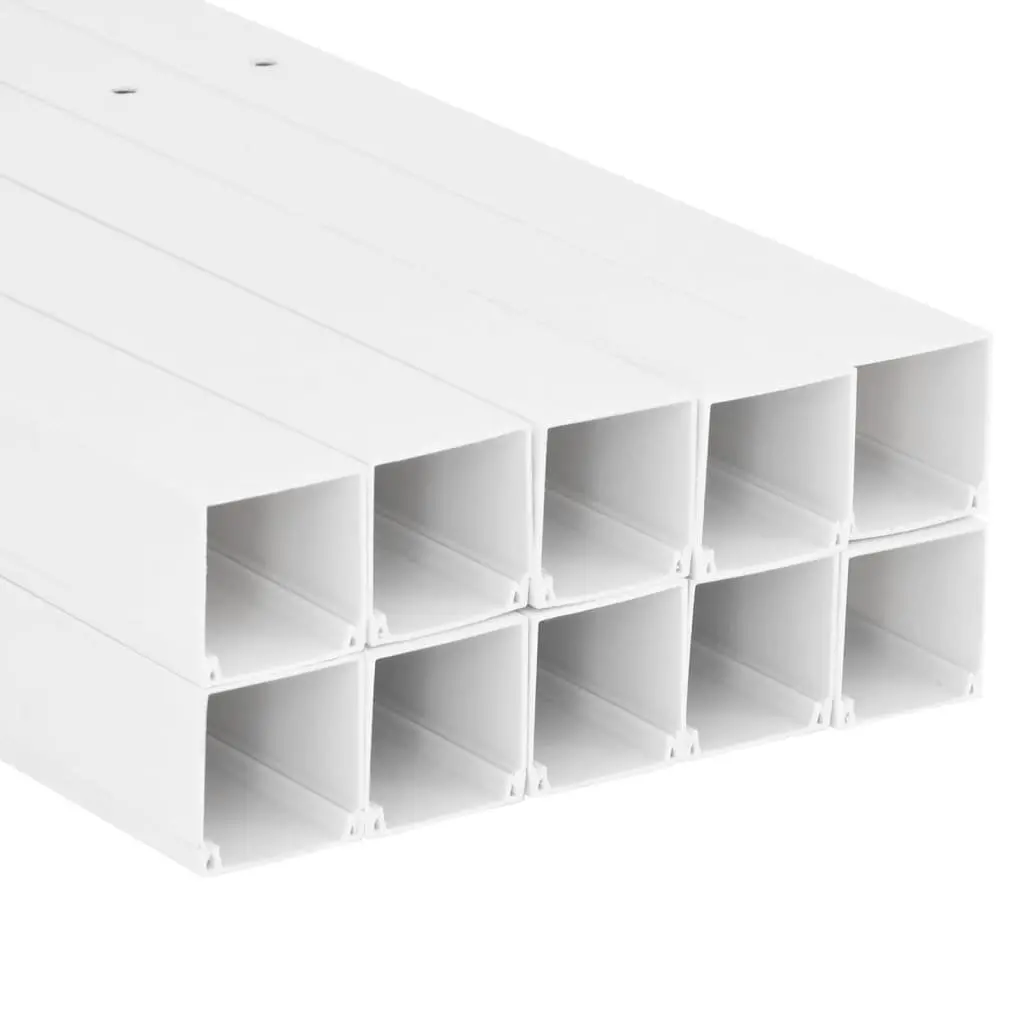 Cable Trunking PVC White 60x40mm 10m Organizer Management System