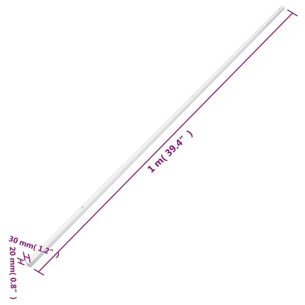 Cable Trunking PVC 30x20 mm 30 m White Wire Management Cover