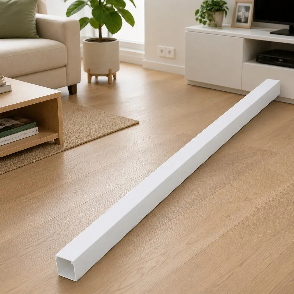 Cable Trunking PVC 40x25 mm 30 m White Wall Floor Ceiling Cord Cover Management