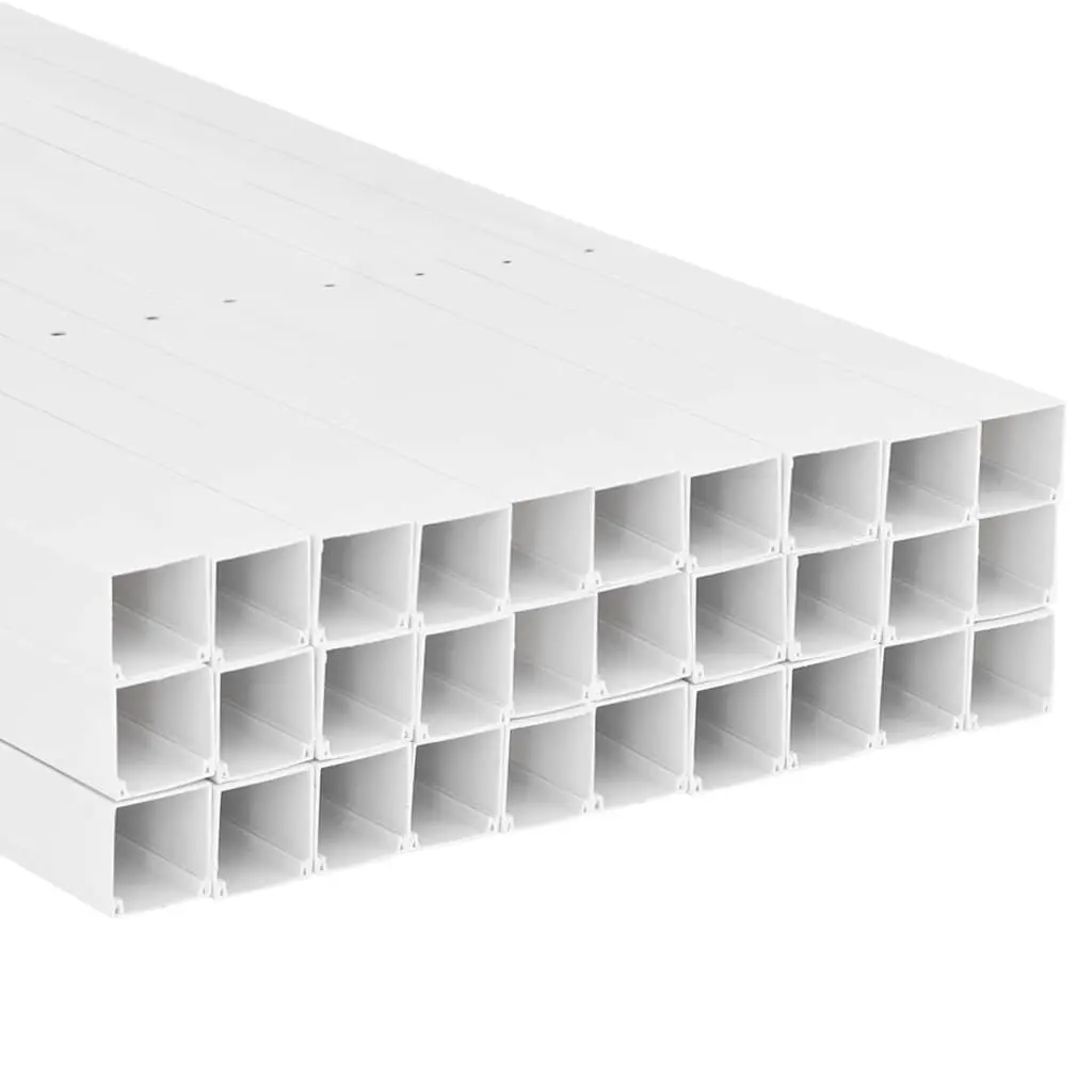 Cable Trunking PVC 40x25 mm 30 m White Wall Floor Ceiling Cord Cover Management