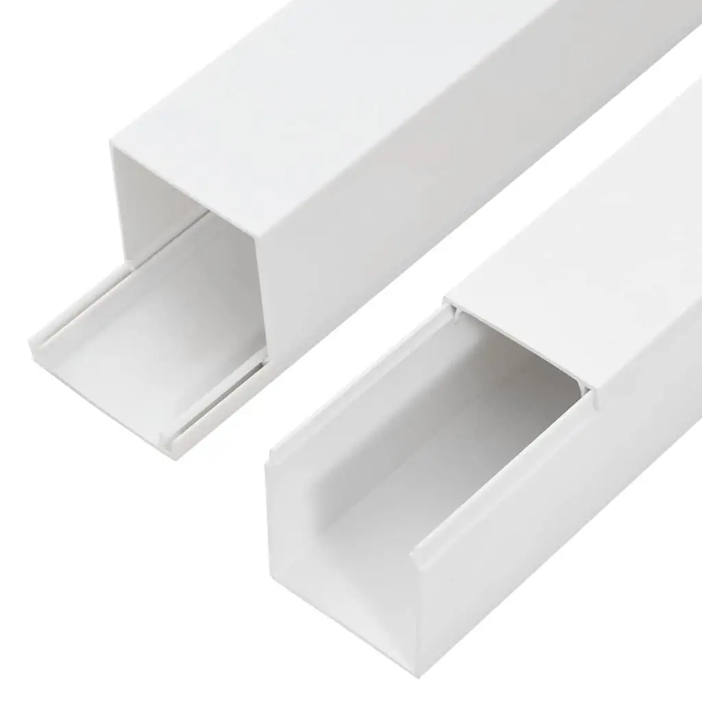 Cable Trunking PVC 40x25 mm 30 m White Wall Floor Ceiling Cord Cover Management