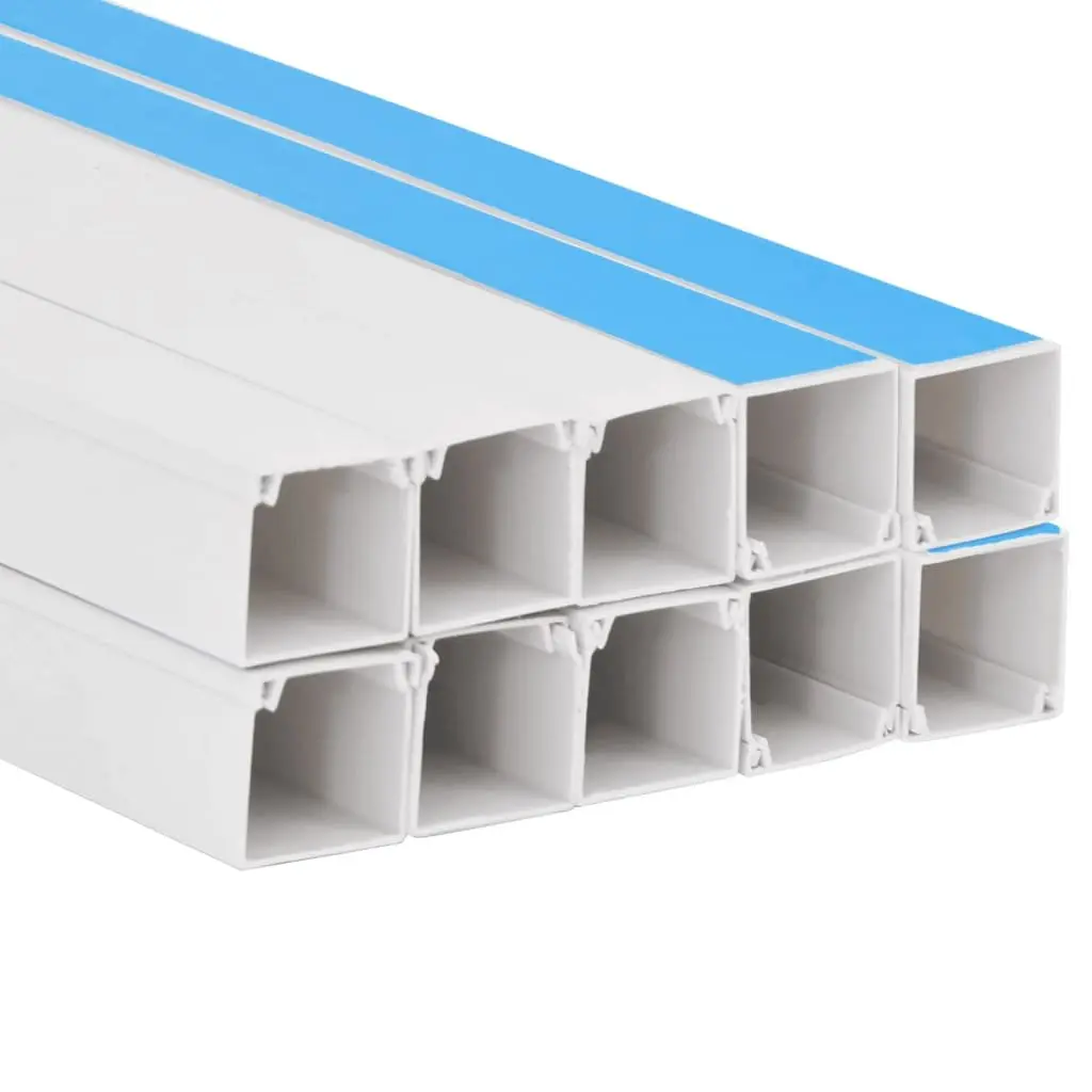 Cable Trunking Self-Adhesive PVC 30x15mm White 10m Wire Cord Cover Organizer