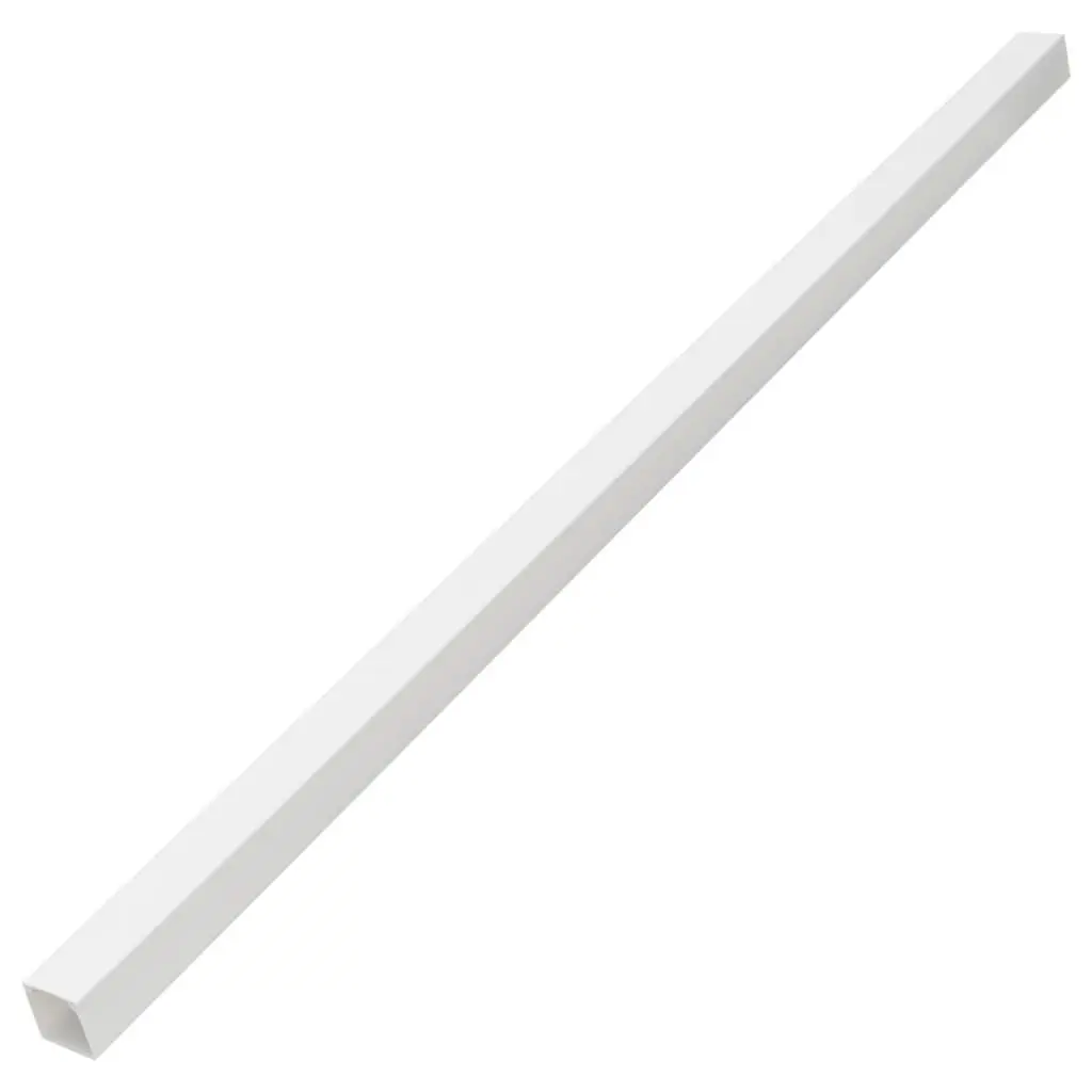 Cable Trunking PVC Self-Adhesive 30x20mm White 10m Wire Management Organiser
