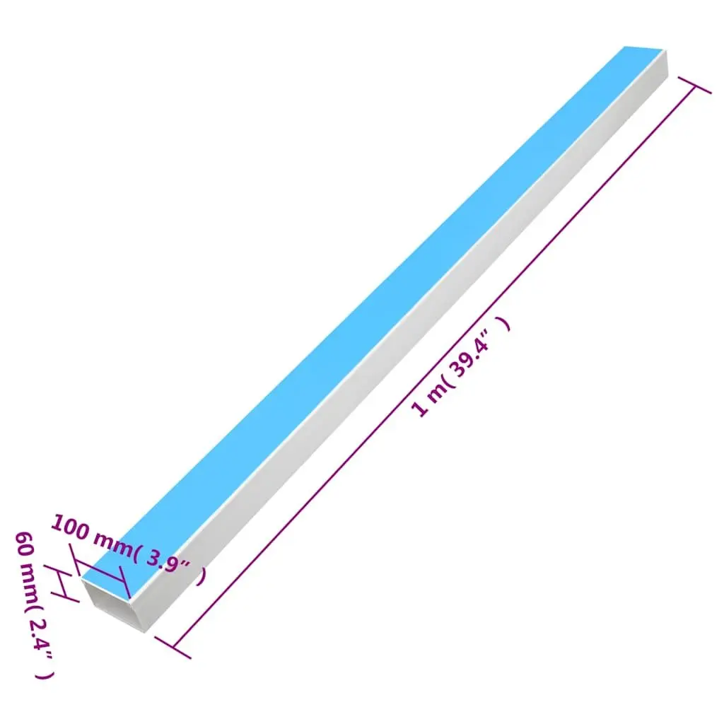 Cable Trunking Self-Adhesive PVC 100x60mm White 10m