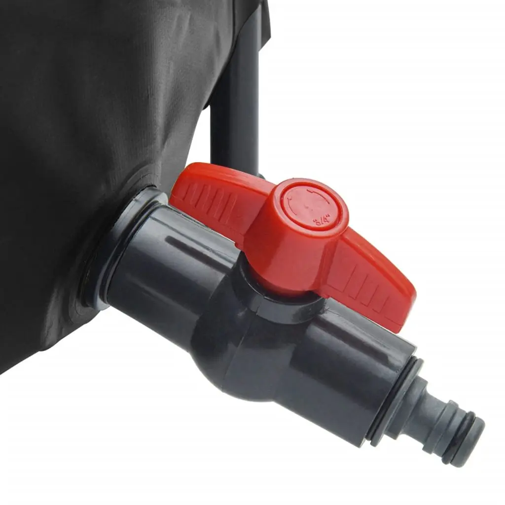 Collapsible Water Tank PVC 750L Black Foldable Rain Collection Storage with Tap