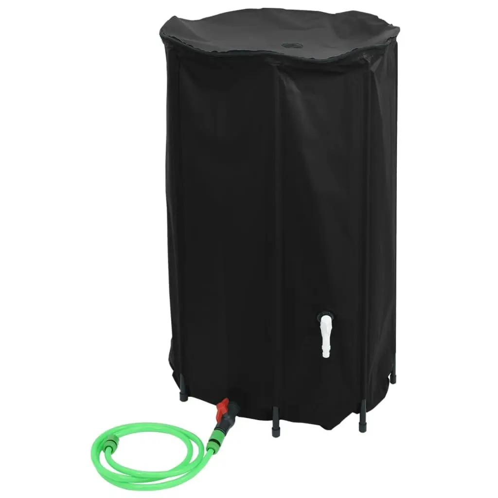 Water Tank PVC Foldable 500L Collapsible Rainwater Storage Black