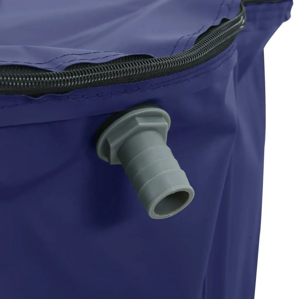 Water Tank with Tap Foldable 1350L Blue Collapsible Rain Storage Garden