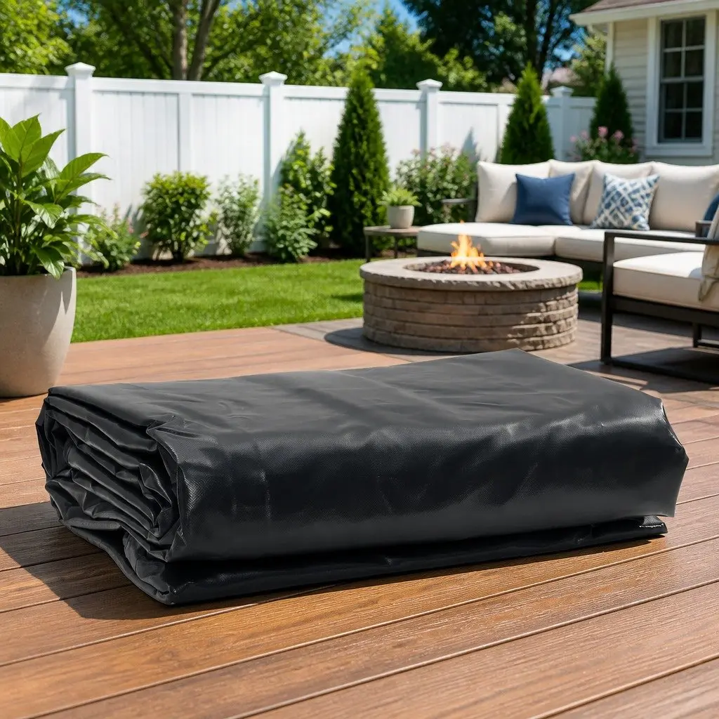 Heavy-Duty Tarpaulin Water-Resistant 4x6m Anthracite Canvas with PVC Coating