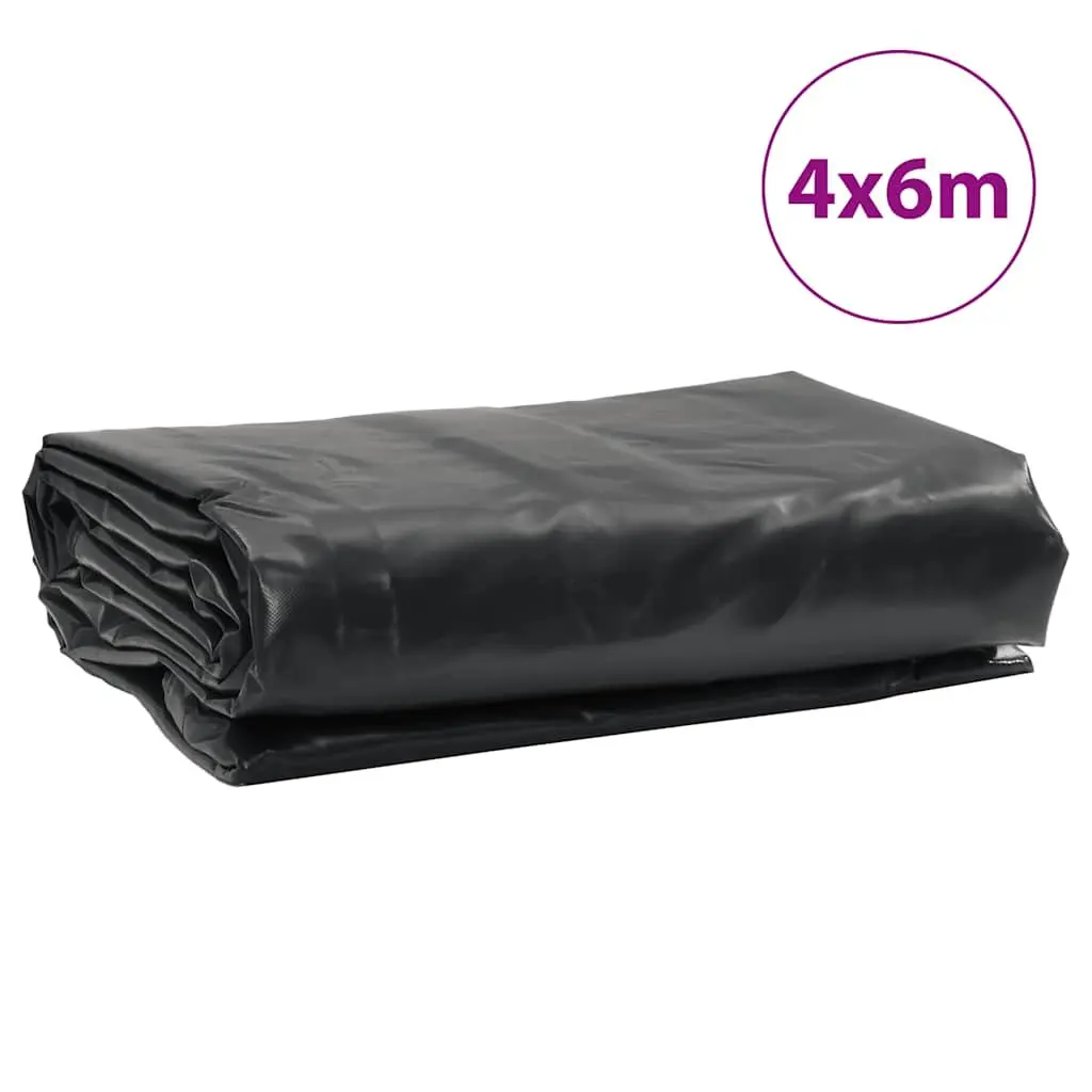 Heavy-Duty Tarpaulin Water-Resistant 4x6m Anthracite Canvas with PVC Coating