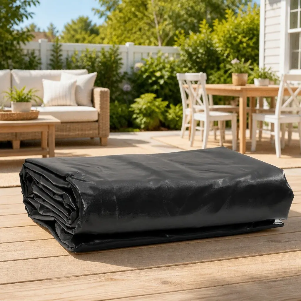 Heavy Duty Tarpaulin Cover Waterproof 2.5x3.5m Anthracite Mould Resistant UV Resistant For Garden Furniture Trailers Boats