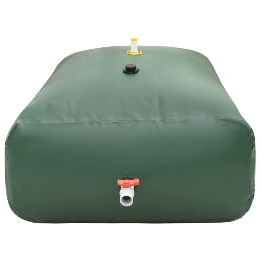 Foldable Water Tank PVC 2100L Green Garden Rainwater Collection Storage Container with Tap