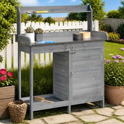 Functional Potting Table for All Your Gardening Needs 110.5x45x124.5 cm