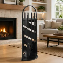Practical 5-Piece Fireplace Tool Set for Easy Use