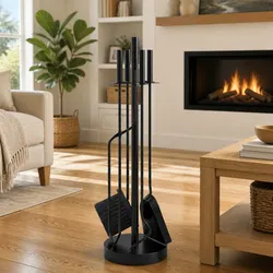 Practical 5-Piece Fireplace Tool Set for Your Home