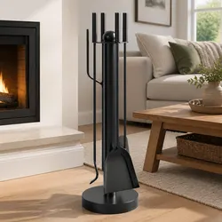 Essential 5 Piece Fireplace Tool Set for Home Use