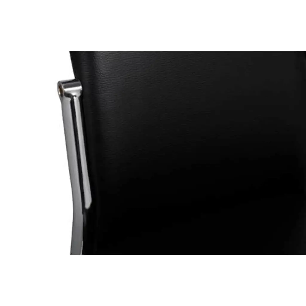 Dining Chairs Faux Leather High Backrest 6 Piece Set Black
