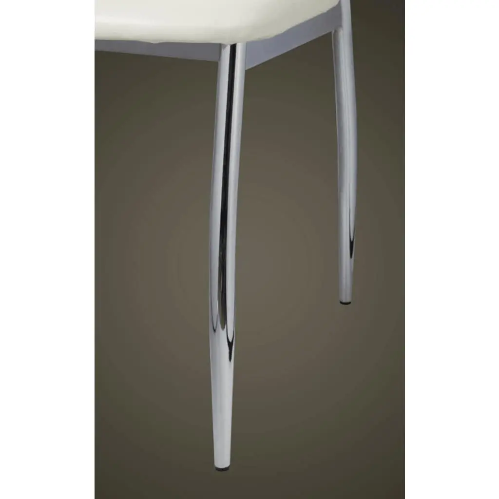Dining Chairs Set of 6 White High Back Kitchen Room Seating Furniture