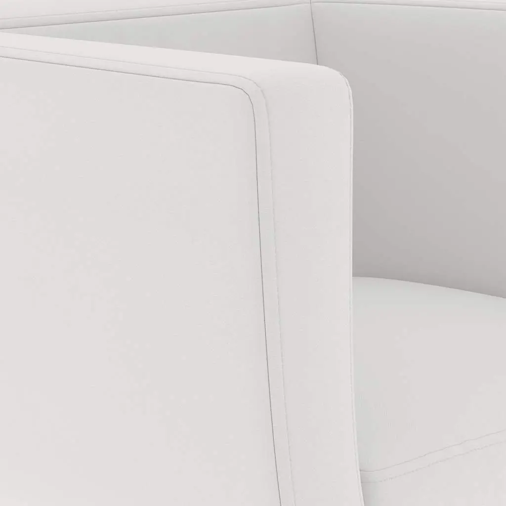 White Bar Chairs Swivel Armchairs Padded Seat Adjustable Height 2 Pieces