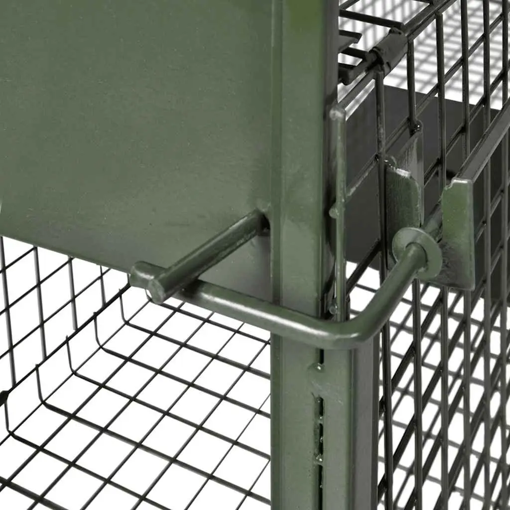 Live Animal Trap Cage Wire Mesh 2 Door Green Foldable Handle