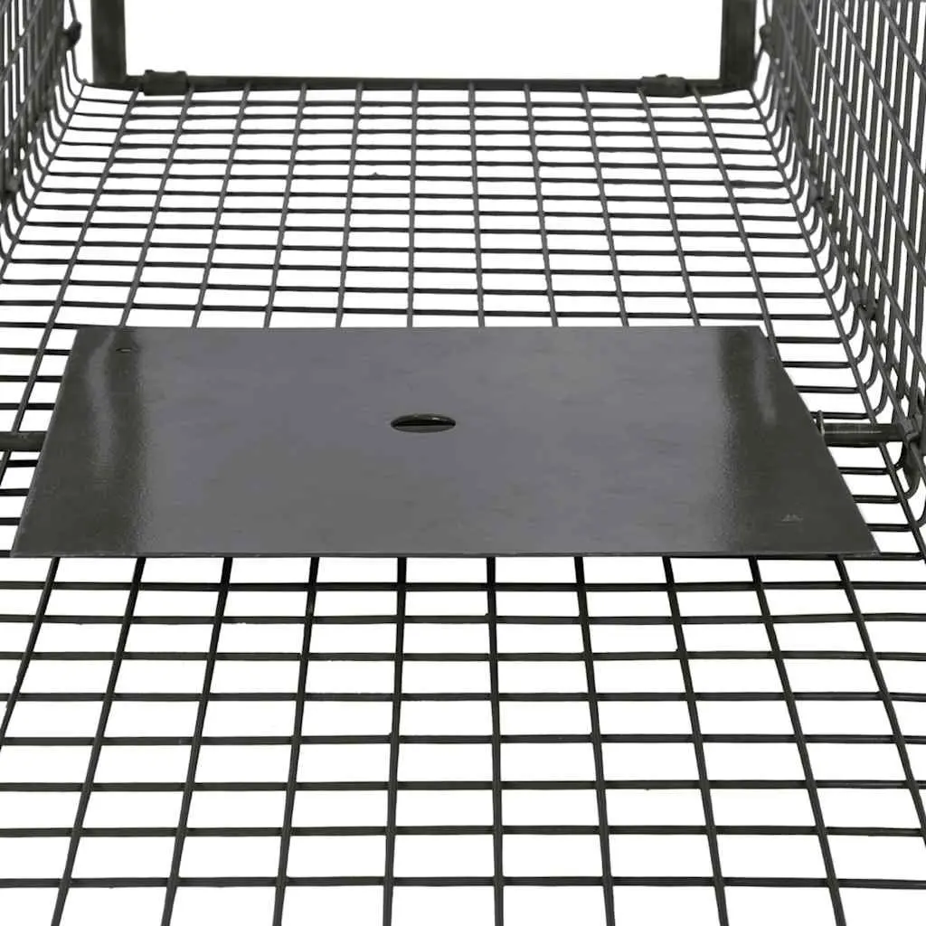 Live Animal Trap Cage Wire Mesh 2 Door Green Foldable Handle