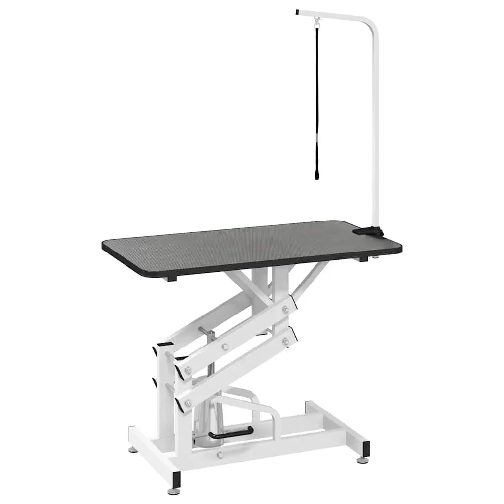 Hydraulic Grooming Table Adjustable Height Non-slip Rubber Surface Black