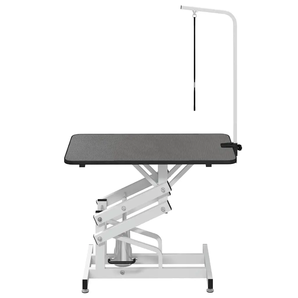 Hydraulic Grooming Table Adjustable Height Non-slip Rubber Surface Black