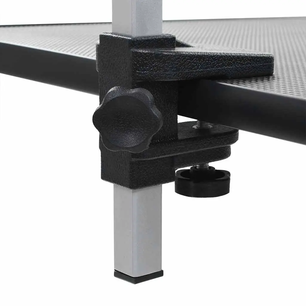 Hydraulic Grooming Table Adjustable Height Non-slip Rubber Surface Black