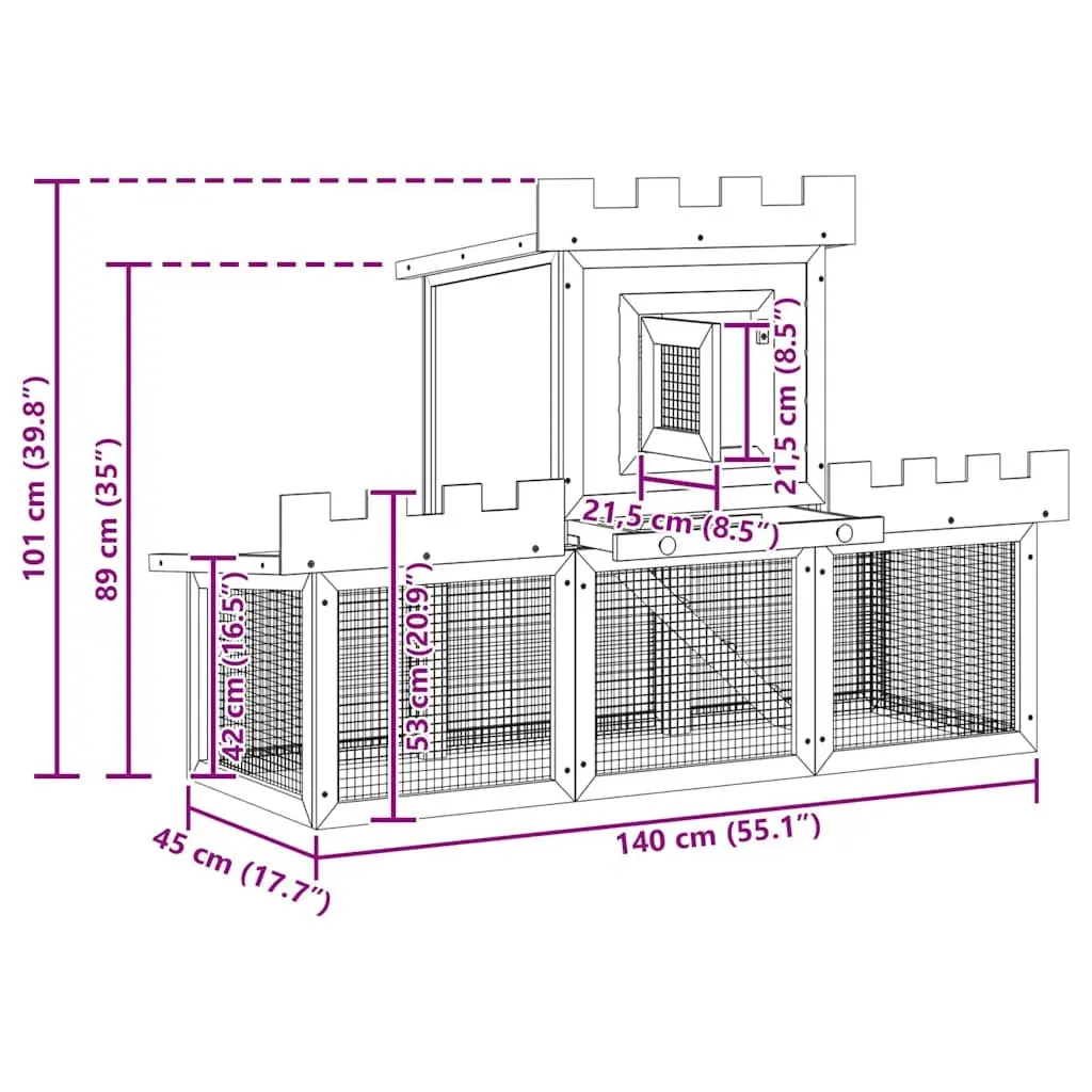 2-Layer Rabbit Hutch for Home Use