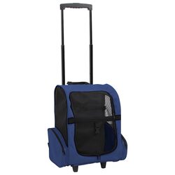 Practical Pet Trolley Carrier for Small Animals - Blue