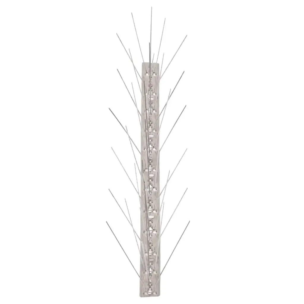 Bird Spikes Stainless Steel 5-Row 3m Silver Pest Repellent Set of 6